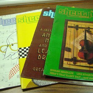 4 Vintage Sheet Music Magazines-Easy Piano-1980-Jan, Feb, Mar, Apr/May